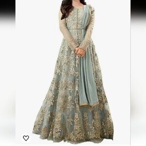 Royal Export Pakistani net Anarkali Calf Length Gown